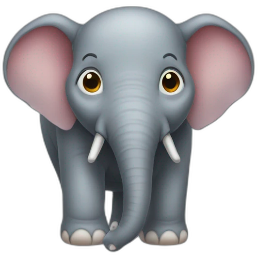 Elephant that looks like a bean emoji