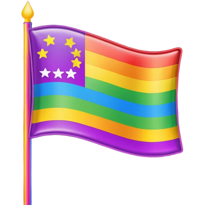 LGBTQ+ Flag cyberpunk emoji