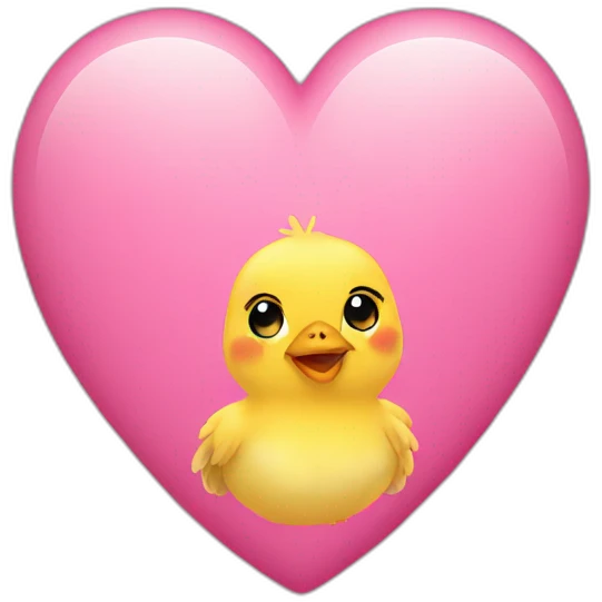 chick emoji heart emoji