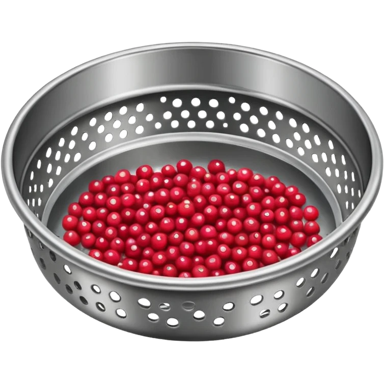 Un tamis avec des trous pour tamiser des baies de sichuan emoji