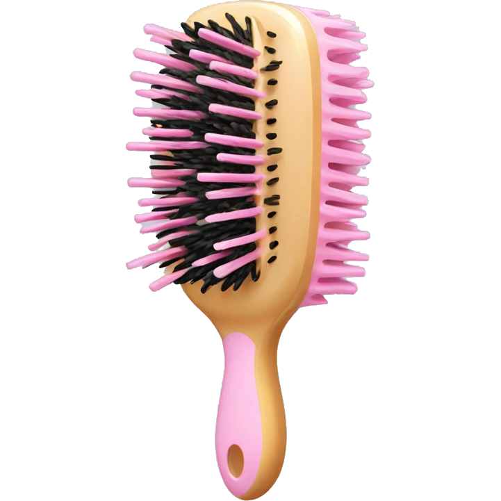 light pink hair brush emoji