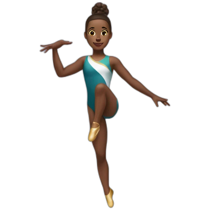 Gymnaste qui fait le grand écart emoji