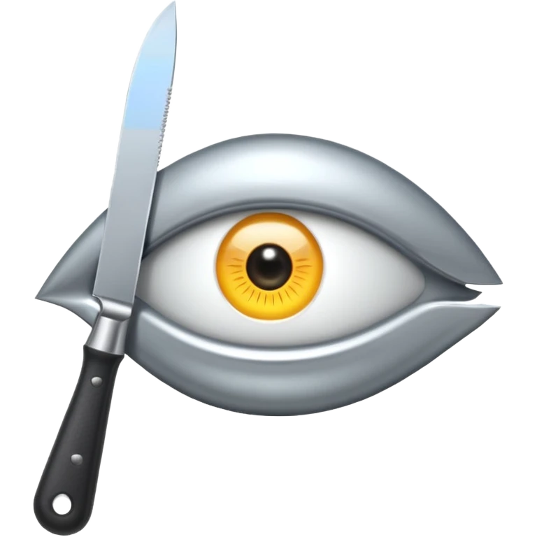 Knife in eye emoji