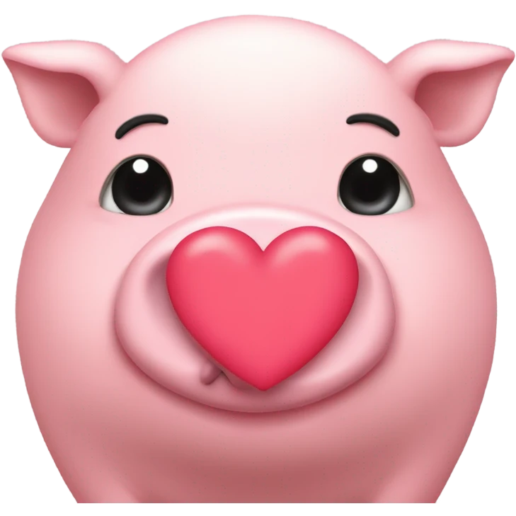 Cerdito rosa enamorado  emoji