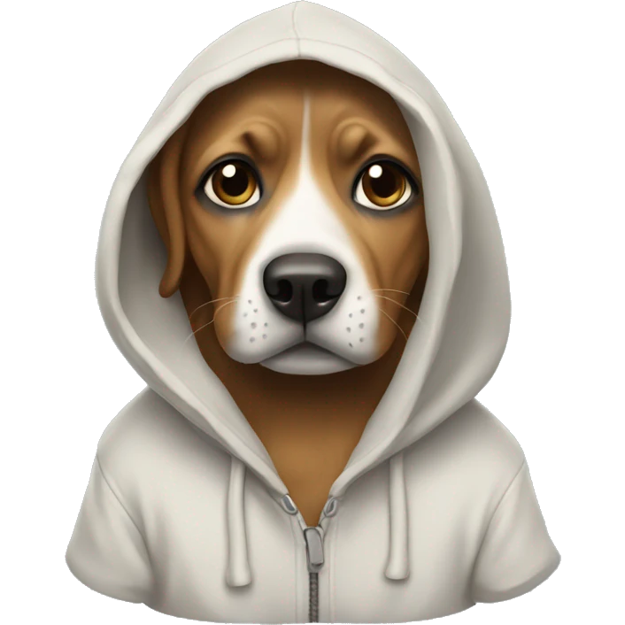dog wearing a hoodie emoji