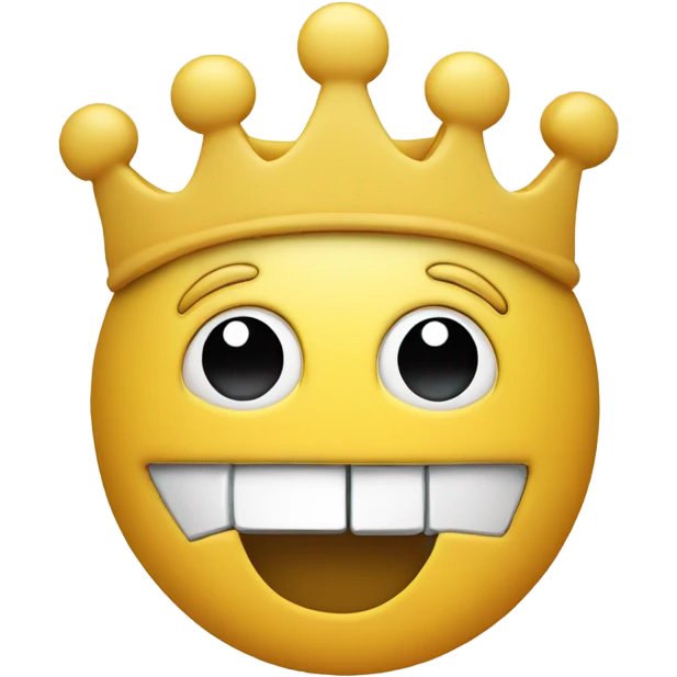 Puzzle piece crown with smile cuter emoji