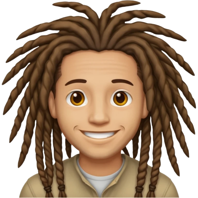 light skin man with dreadlocks emoji