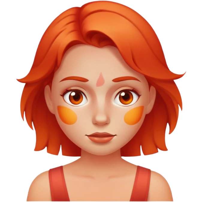 Girl with sunburn  emoji