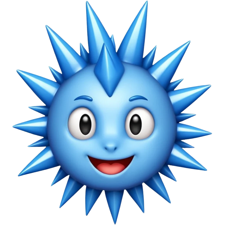 Blue tick with spiky sides emoji