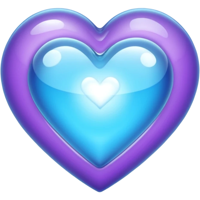 liquid glass heart emoji