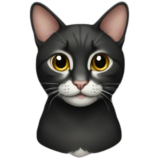 Entire cat black emoji
