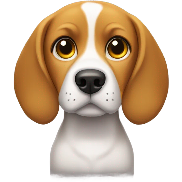 Perrita beigle con un lazo amarillo y ojos bonitos  emoji
