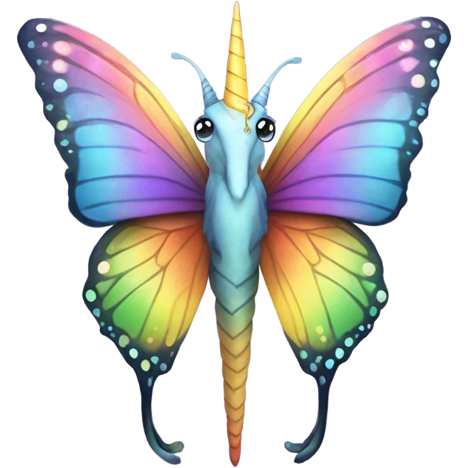 Rainbow butterfly unicorn emoji