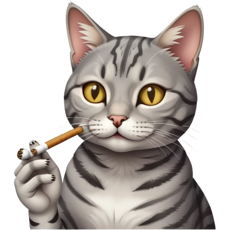 Cat smoking a joint  emoji