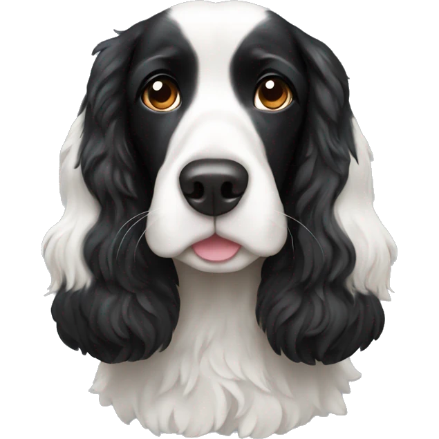 Black spaniel white nose emoji