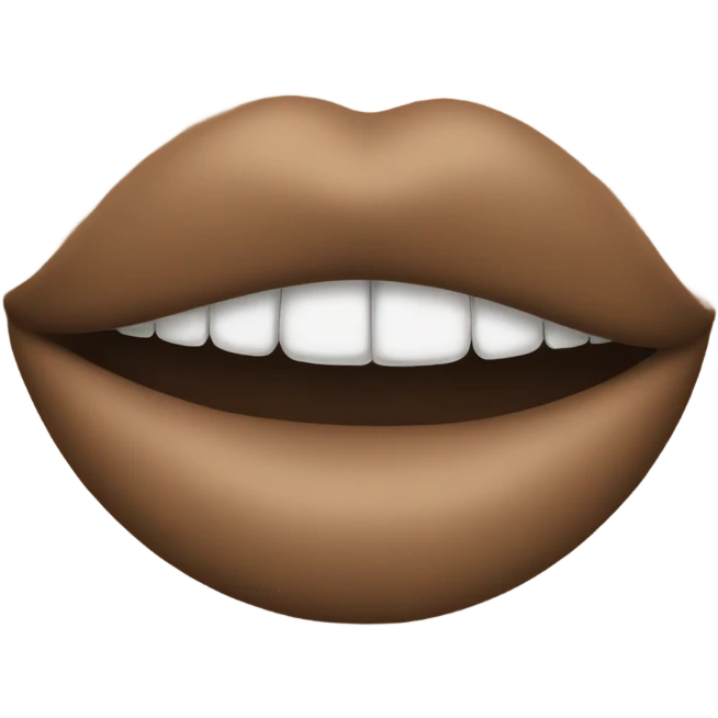 Big lips with mole on right side emoji
