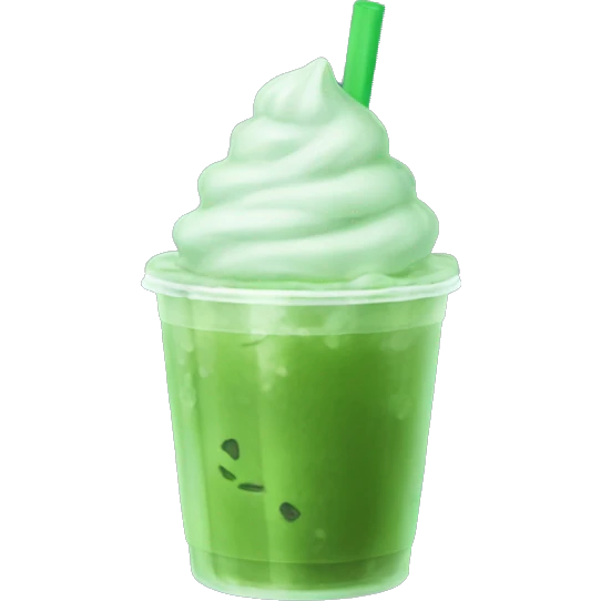 iced matcha in a plastic cup emoji
