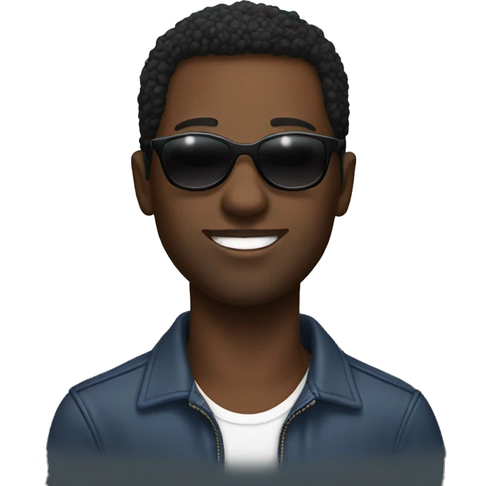 Gay black man with sunglasses emoji
