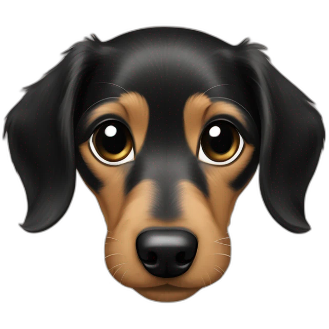 terrier wire hair dachshund mix Black Tan puppy emoji