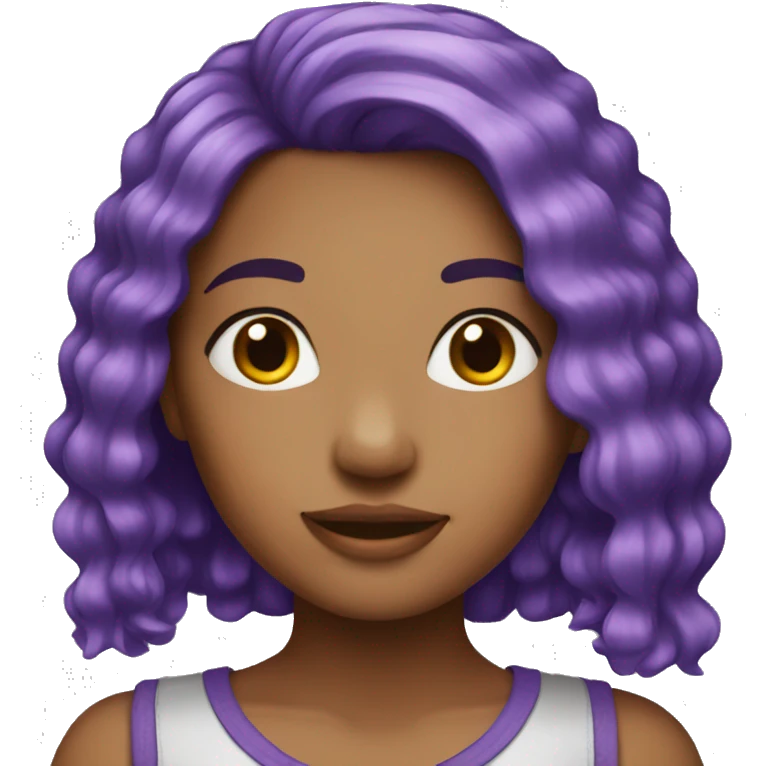 girl purple hair emoji