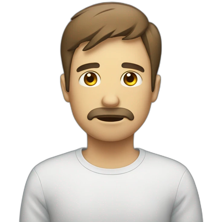 Skyping with a sad face emoji