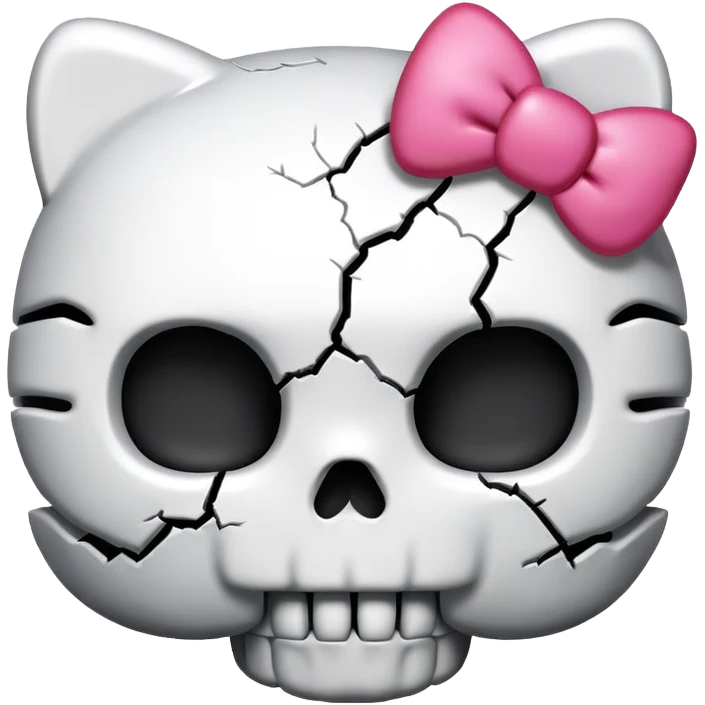 Hello kitty skull emoji