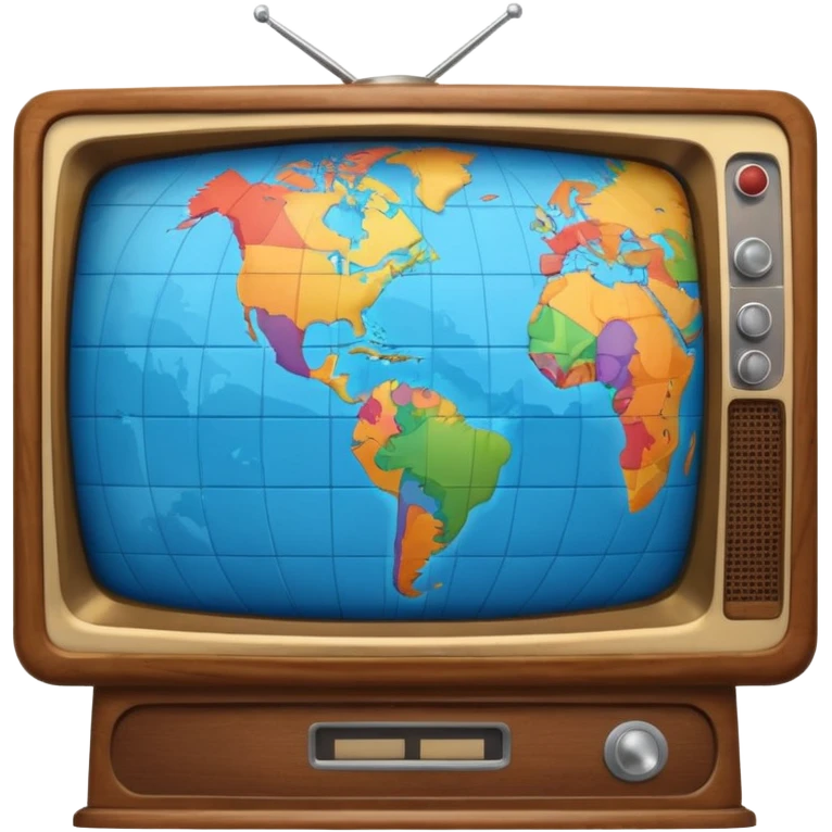Tv with an globe  emoji