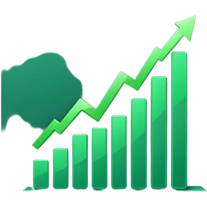 dark green growth graph emoji