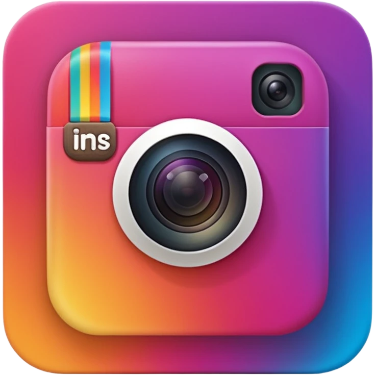 instagram with better and actual logo design emoji