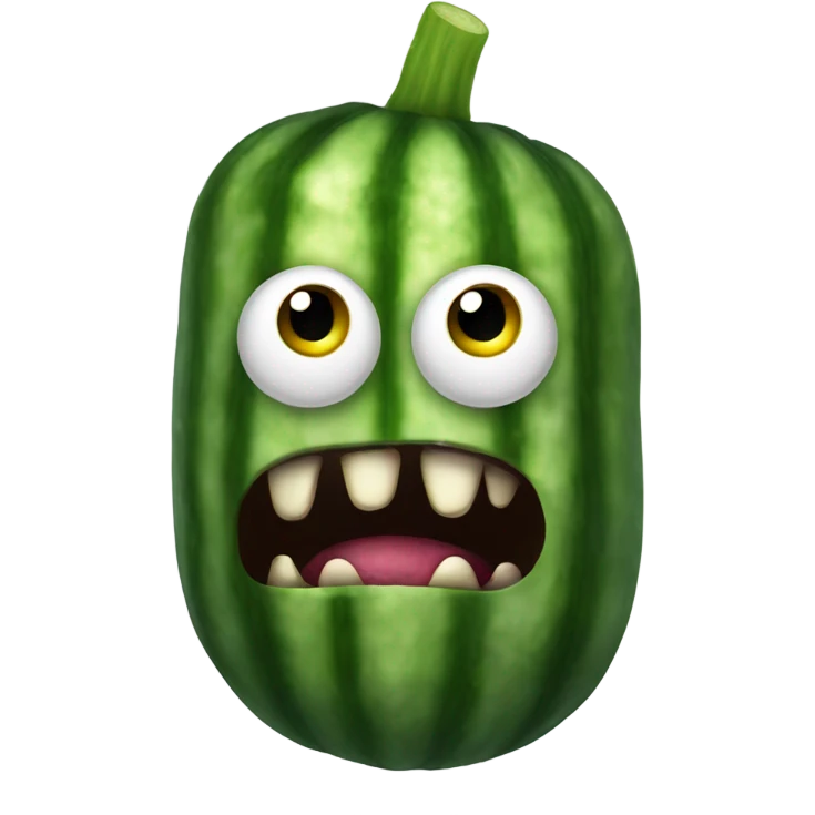 Zombie cucumber emoji