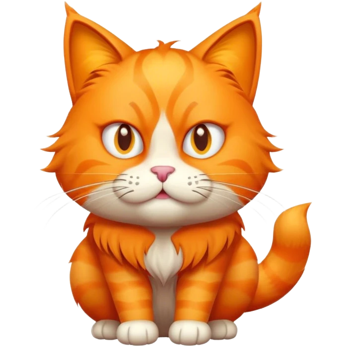Mad orange cat emoji