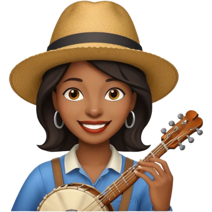 Street Music Performer black woman  emoji