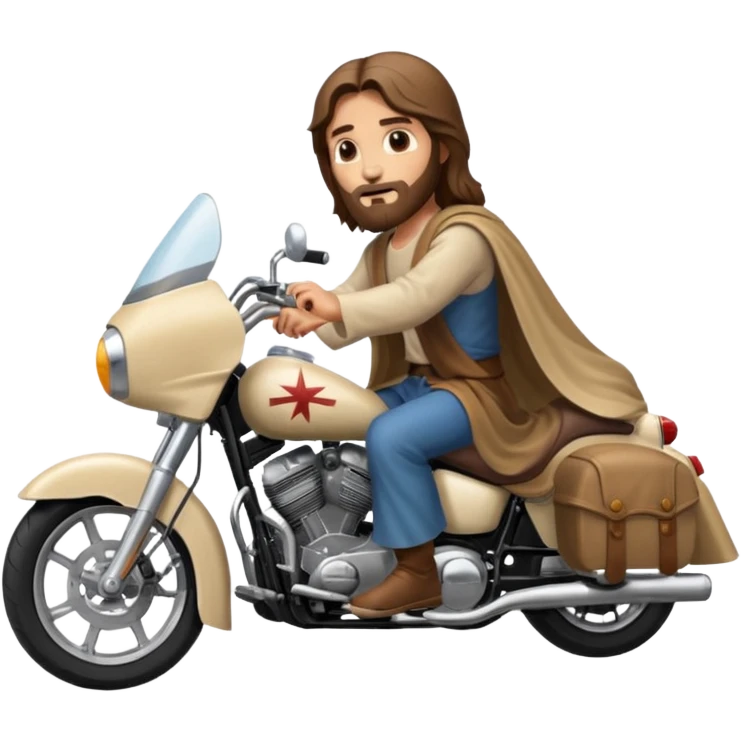 Jesus christ on motor bike emoji
