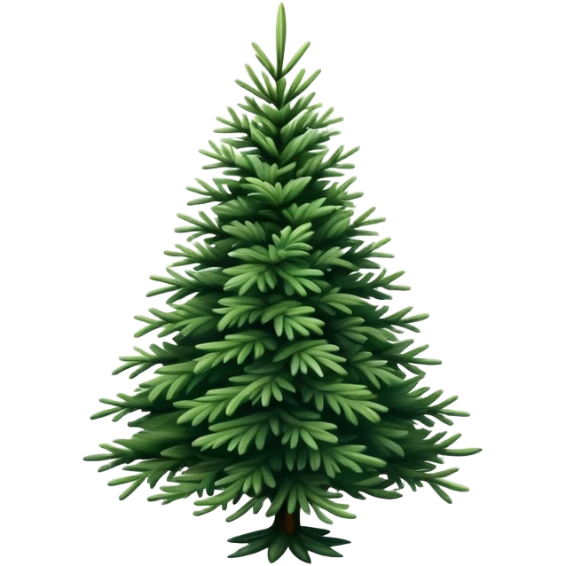Realistic isolated off white fir christmas tree   emoji