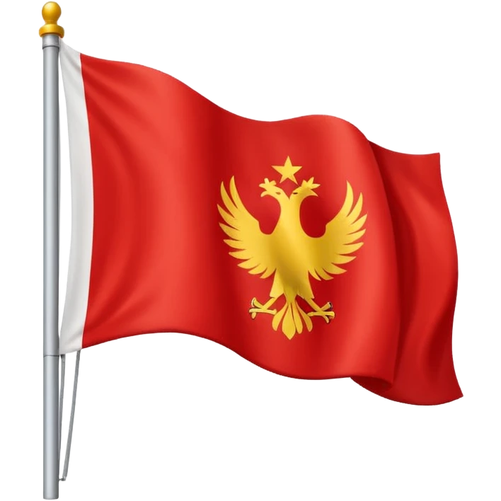 Una bandera con 3 franjas horizontales, la primera roja, la segunda amarilla y la tercera morada emoji
