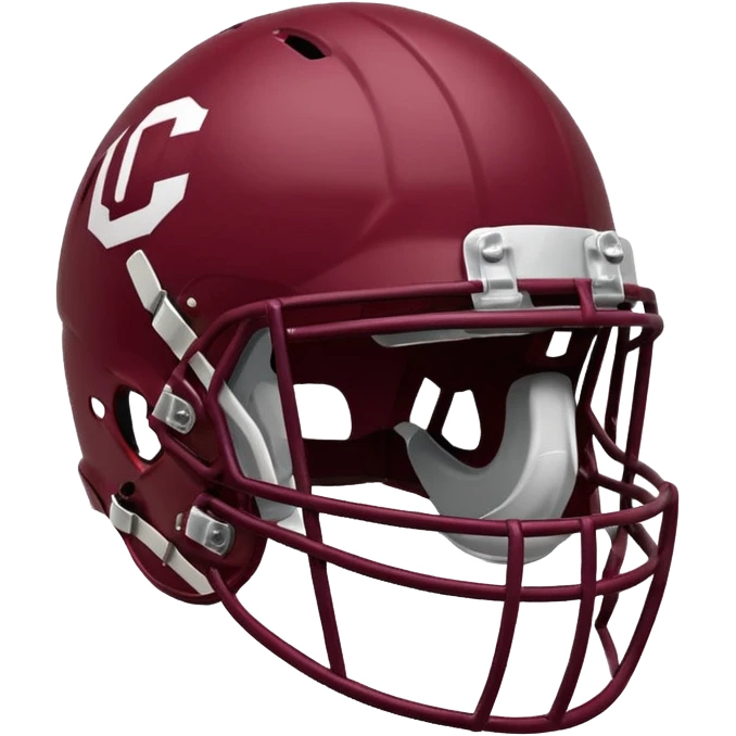 College football player helmet in maroon color emoji