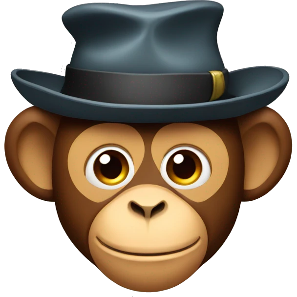 Monkey with a hat emoji