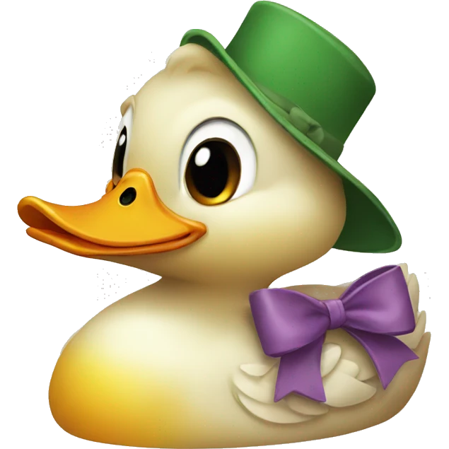 Duck with bow emoji