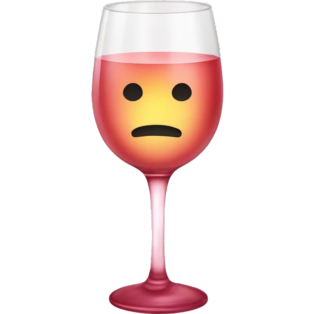Rose wine glass that says “Wednesday Megan” emoji