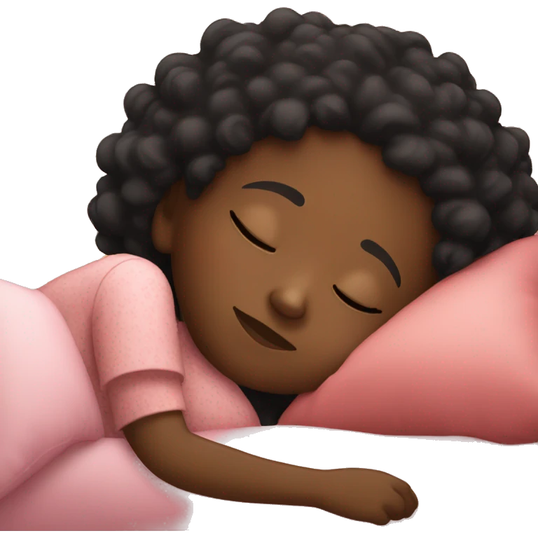 Black girl sleeping emoji