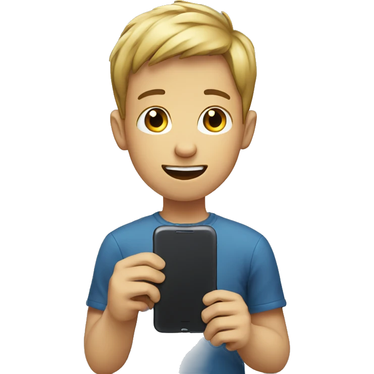 Boy Unsing phone emoji
