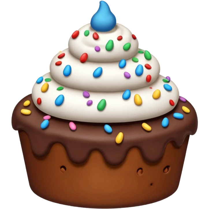 Poop cake emoji