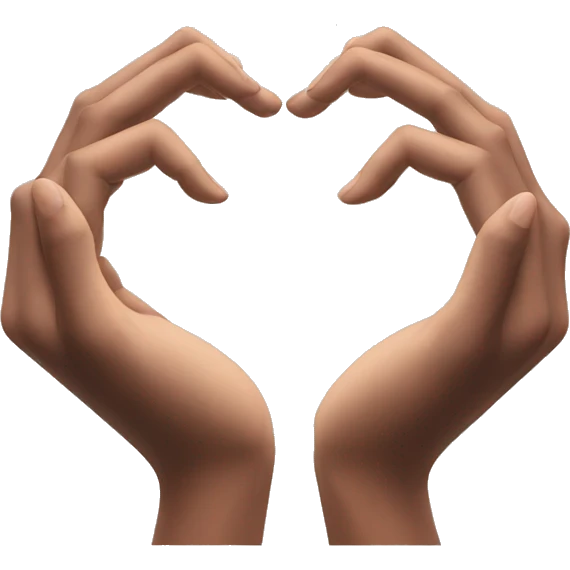Heart hands that Make a circle instead of a heart emoji