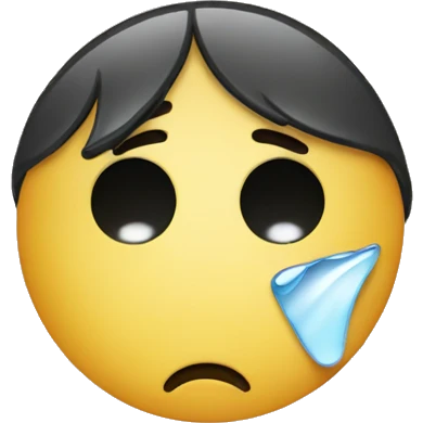 Sad emoji with a tear drop emoji
