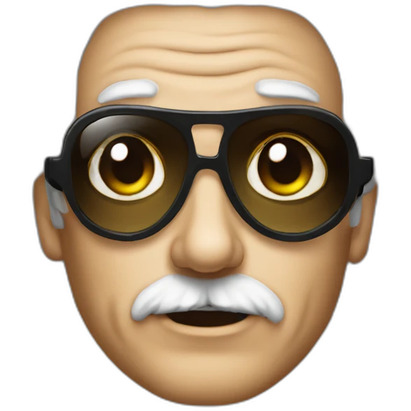 Einstein makeup as sunglass terminator emoji