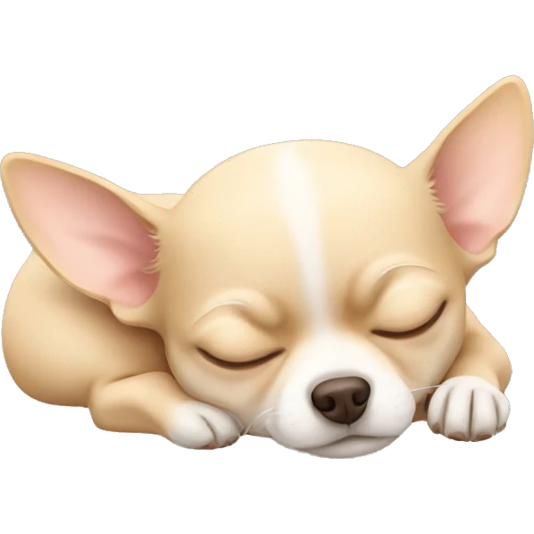 Sleeping all beige Chihuahua   emoji
