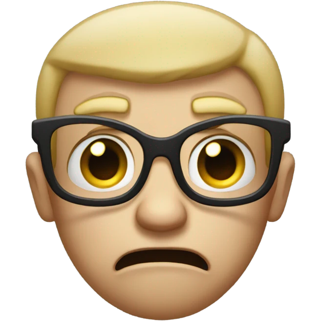 ￼ Angry little man with glasses emoji