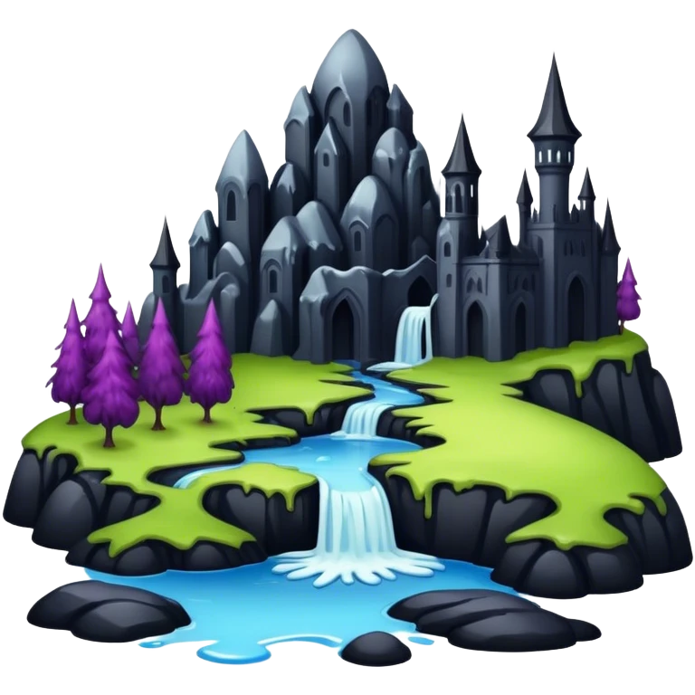melting painted renaissance goth landscape emoji