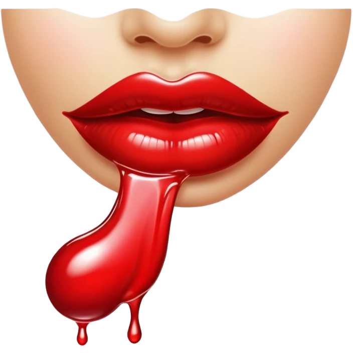 Drippy kisses lips emoji