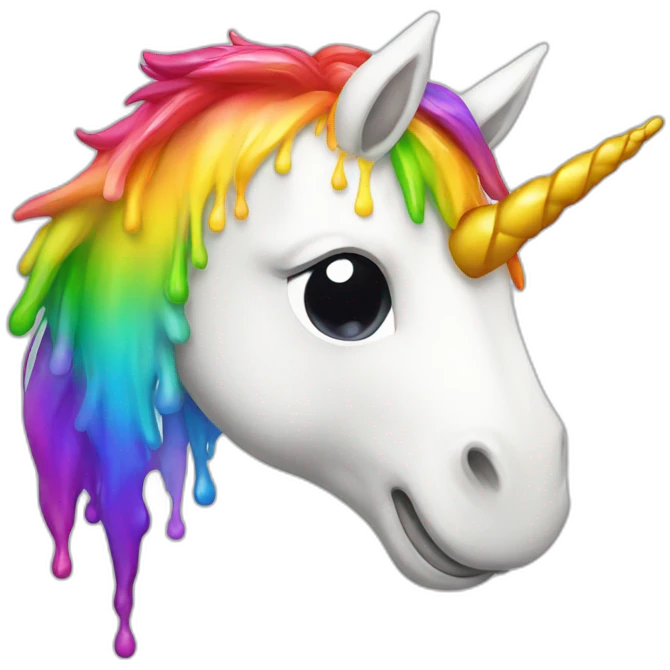 rainbow puking unicorn emoji